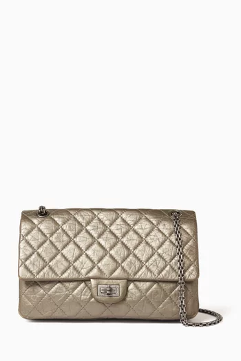 Reissue Triple Flap Bag in Quilted Metallic Leather