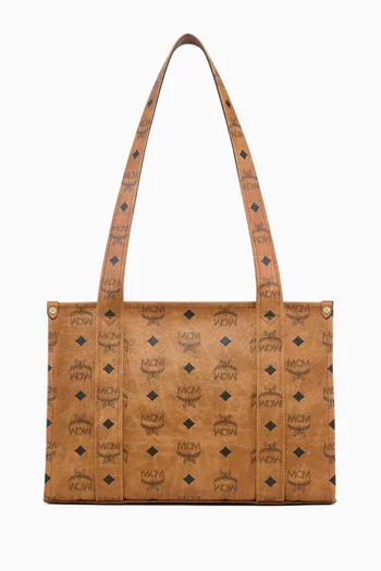 Small Aren School Tote Bag in Visetos Canvas