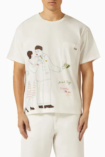 تي شيرت بطبعة رفيق قطن