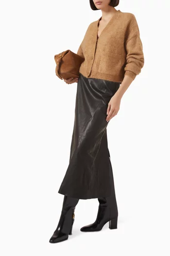 Cropped Cardigan in Brushed Mohair
