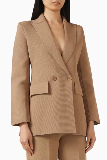 Tailored Blazer in Crepe-knit