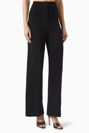 Wide-leg Pants in Crepe-knit
