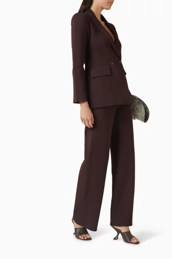 Wide-leg Pants in Crepe-knit