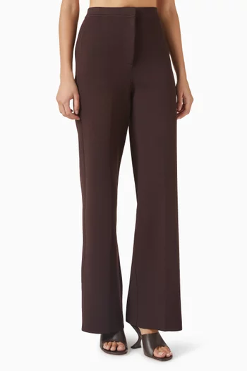 Wide-leg Pants in Crepe-knit