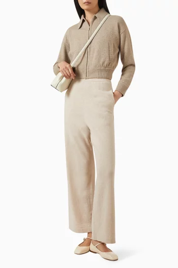 Collared Bomber Jacket in Cashmere