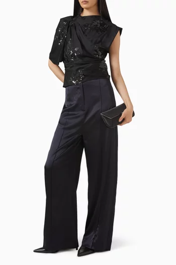 Wide-leg Pants in Silk