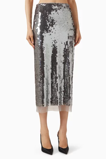 Sequin-embellished Pencil Skirt