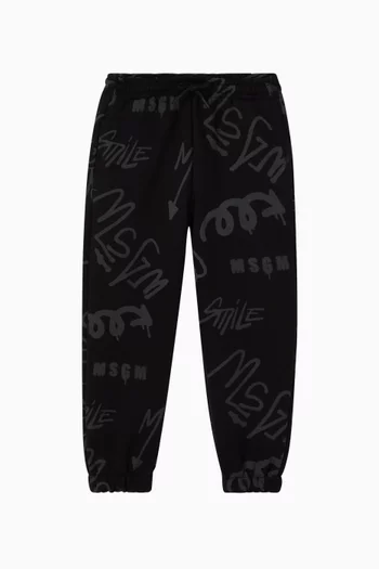 All-over Print Sweatpants in Cotton-fleece