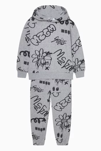 All-over Print Sweatpants in Cotton-fleece
