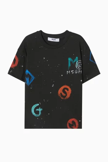 Painted Logo T-shirt in Cotton