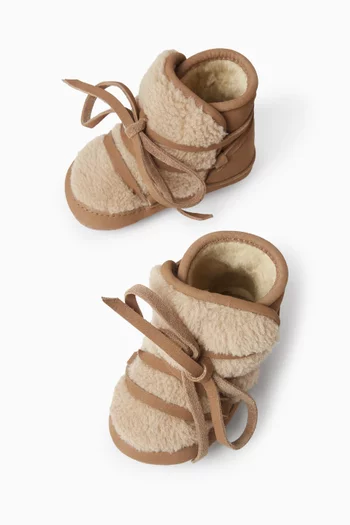 Cassi Booties in Faux Fur & Leather