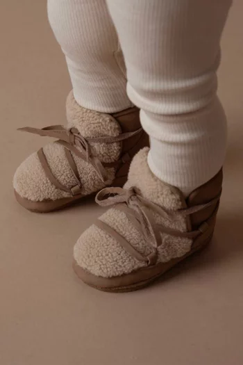 Cassi Booties in Faux Fur & Leather