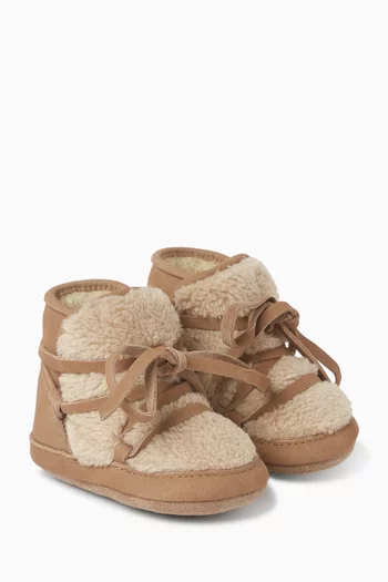 Cassi Booties in Faux Fur & Leather