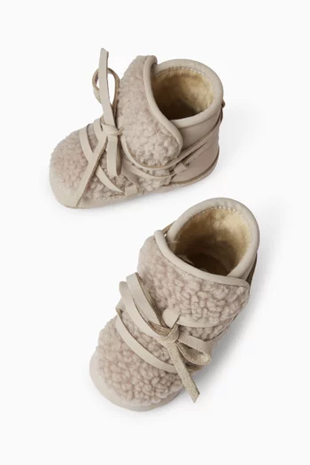 Cassi Booties in Faux Fur & Leather