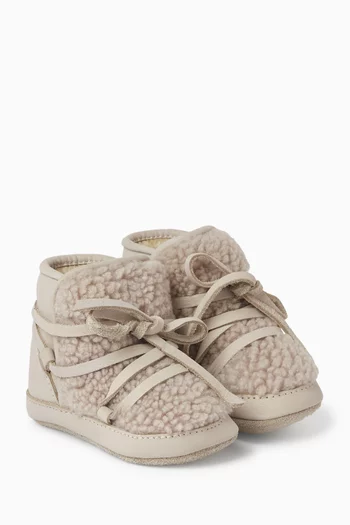Cassi Booties in Faux Fur & Leather