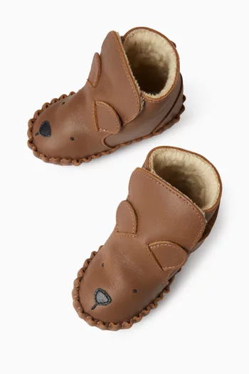 Kapi Classic Bear Booties in Leather