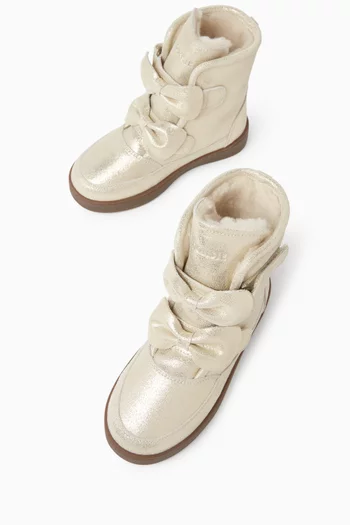 Isa Exclusive Boots in Metallic Leather