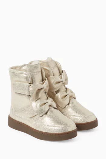 Isa Exclusive Boots in Metallic Leather