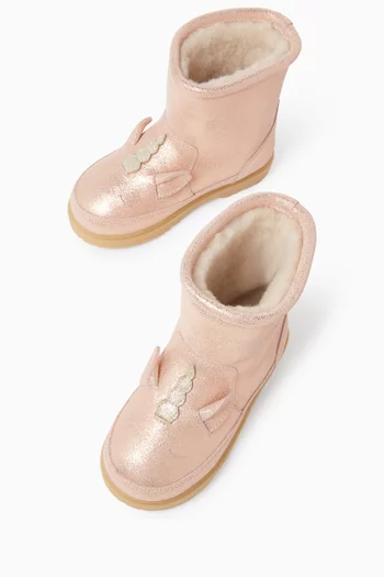 Xelly Unicorn Boots in Metallic Leather