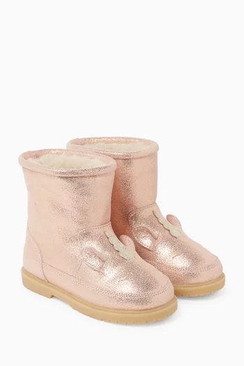 Xelly Unicorn Boots in Metallic Leather