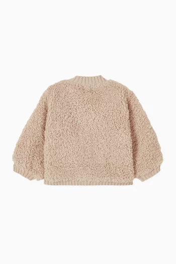 Olaan Cardigan in Soft Teddy Fabric
