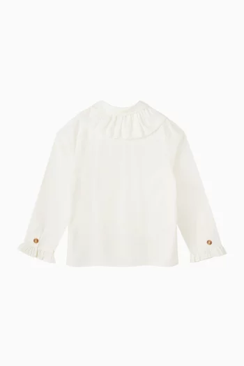Nien Ruffle Blouse in Organic Cotton