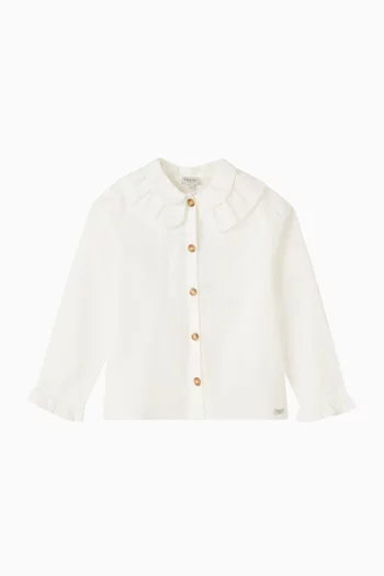 Nien Ruffle Blouse in Organic Cotton