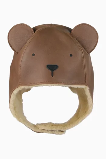 Kapi Classic Bear Hat in Leather