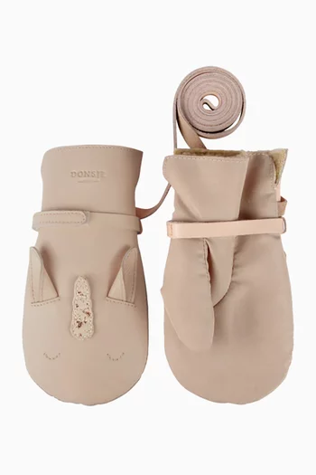 Kapi Unicorn Mittens in Leather