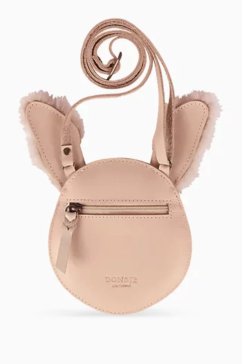 Britta Fluffy Bunny Bag in Leather