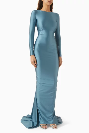 فستان سهرة ميا بيلا ليكرا جيرسيه