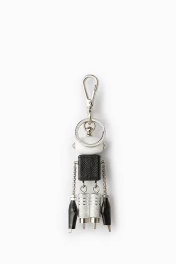 Robot Bag Charm in Leather
