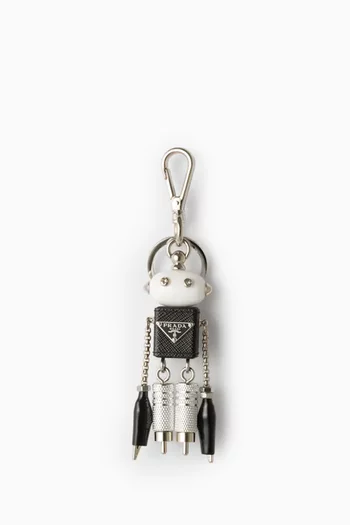 Robot Bag Charm in Leather