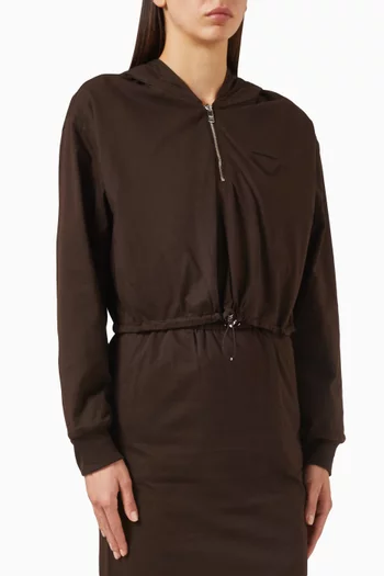 Reversible Hoodie in Cotton-jersey & Re-Nylon