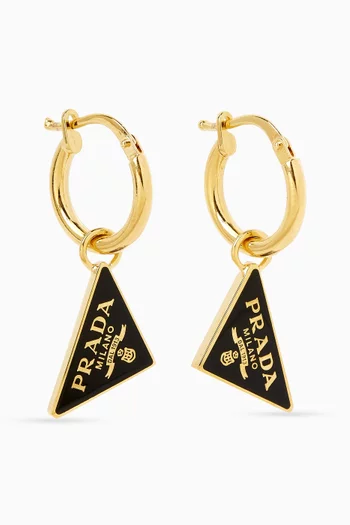 Enamelled Logo Earrings
