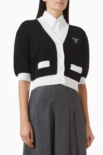 Cropped Cardigan in Cotton