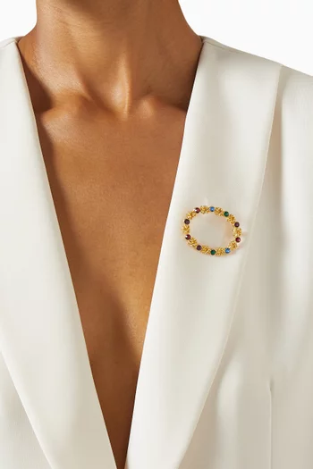 1980s Vintage Embellished Brooch