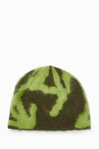 Burly Runningman Beanie in Mohair