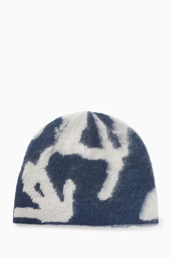 Burly Runningman Beanie in Mohair