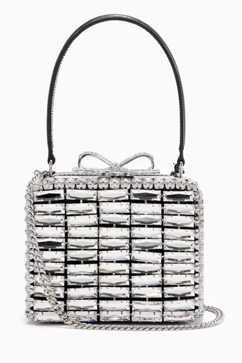 Micro Crystal Top-handle Bag in Leather