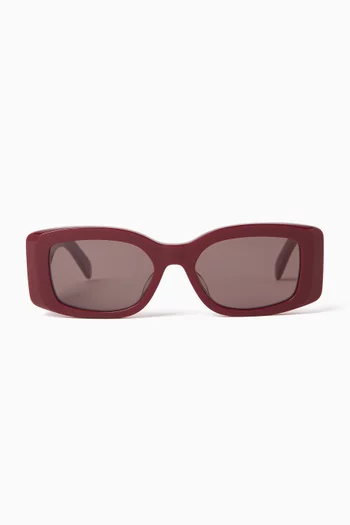 Maxi Triomphe Rectangular Sunglasses in Acetate