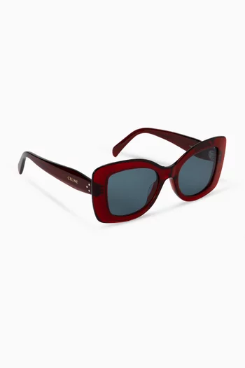 3 Dots Geometric Sunglasses in Acetate