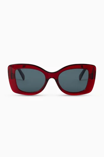 3 Dots Geometric Sunglasses in Acetate