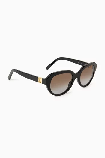 4G Oval Sunglasses in Acetate