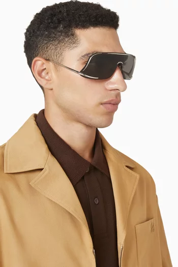 Signature Visor Sunglasses in Metal