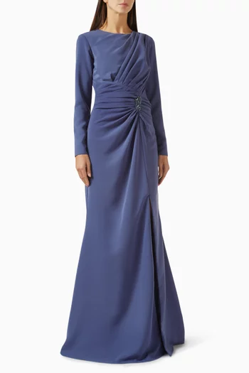 Draped Gown in Crepe