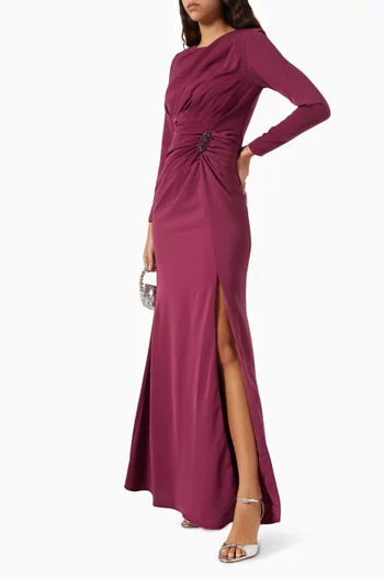 Draped Gown in Crepe