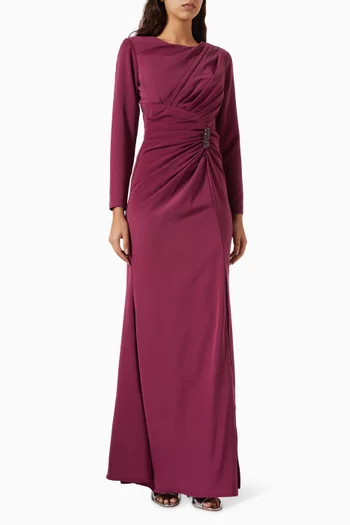 Draped Gown in Crepe