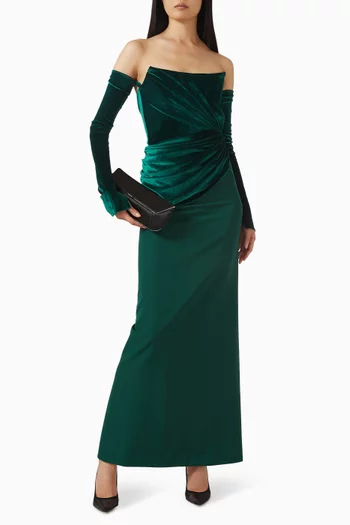 Zaahira Gown in Crepe