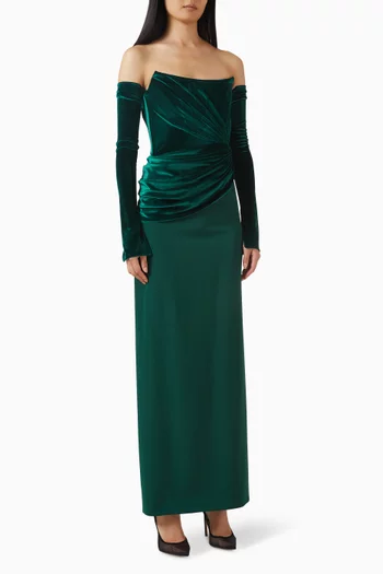 Zaahira Gown in Crepe